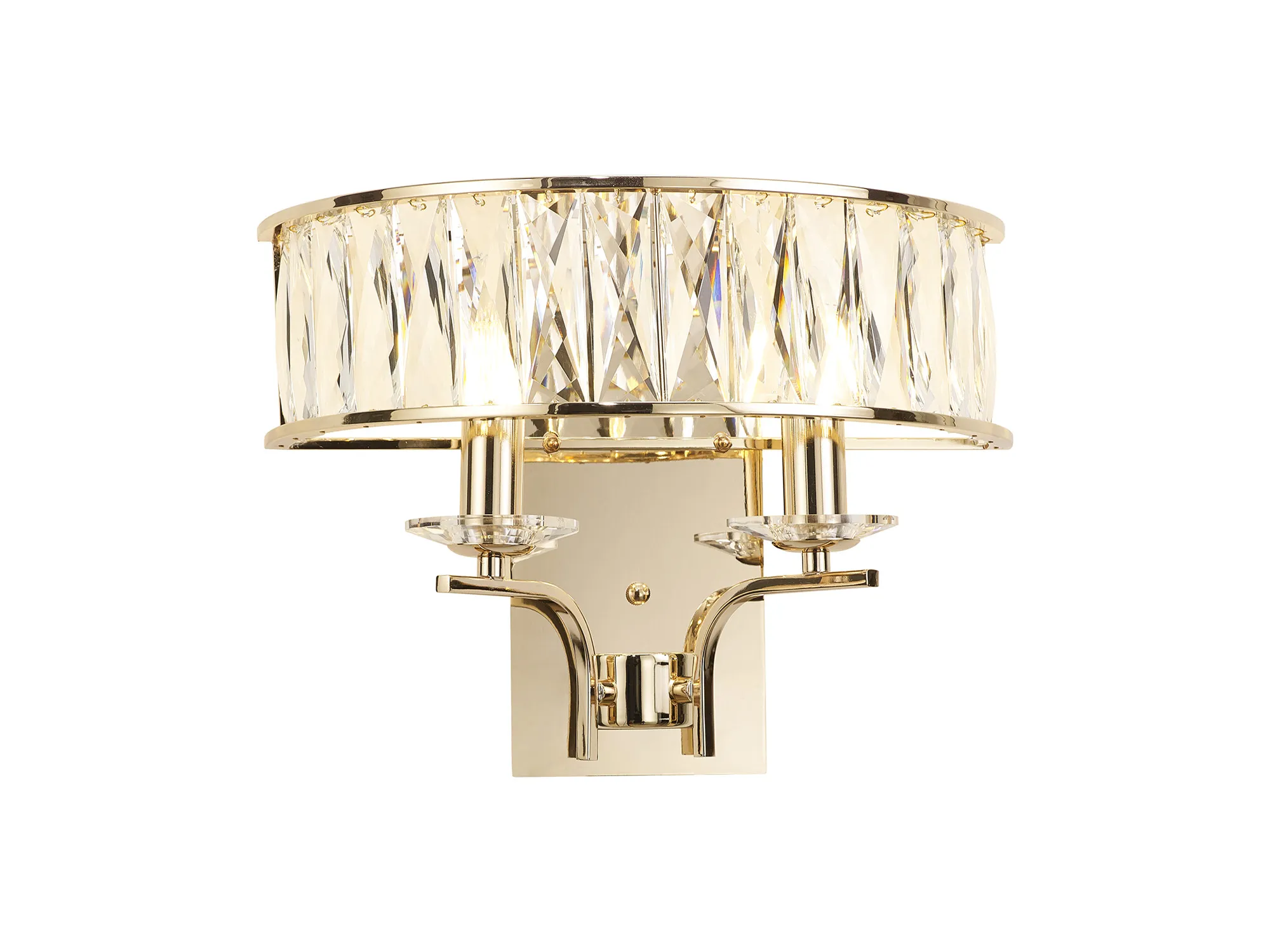 IL31828  Vivienne Crystal Wall Lamp 2 Light French Gold